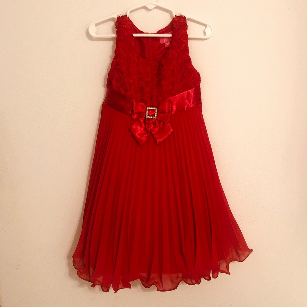Christmas dress-rose top & chiffon skirt - girls 5